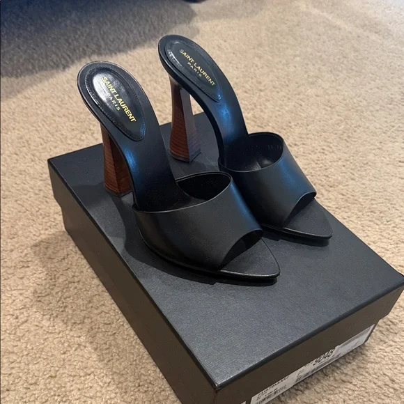 Saint Laurent Heeled Mules - Picture 1 of 8